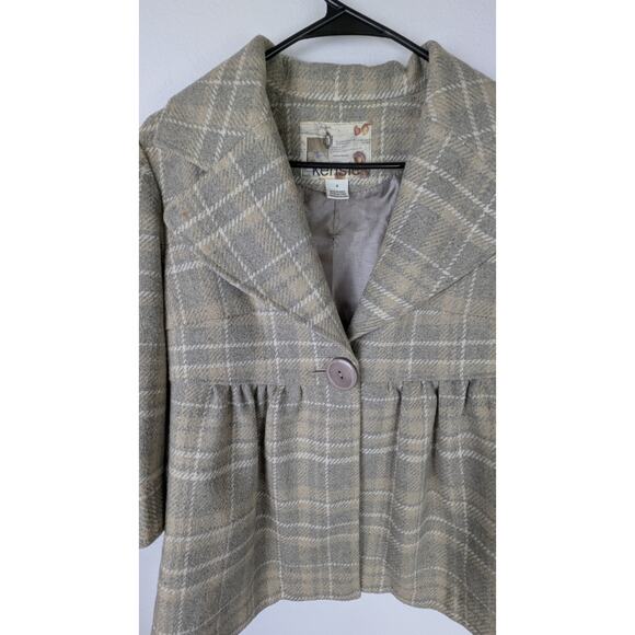 Kensie jacket sz 6 GUC Academia stylized Bust 35"Length 25.5".3/4 sleeves 17.5" - Picture 3 of 6